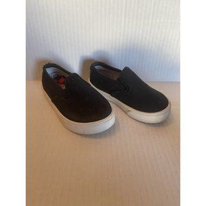 Wonder Nation kids black slip on sneaker shoes size 5